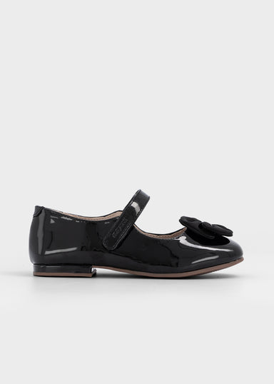 Black Patent Leather Flower Mary Jane 46670