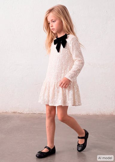 Soja Sequin Dress With Bow 4931