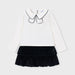Negro Velvet T-Shirt And Skirt Set 4936