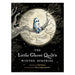 Cover of The Little Ghost Quilt's Winter Surprise by Riel Nason, showing a small patchwork ghost quilt perched on a snowy branch in front of a glowing full moon on a black night sky