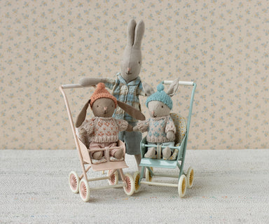 Sand Winter Rabbit in Mint — lifestyle scene; other toys and accessories sold separately