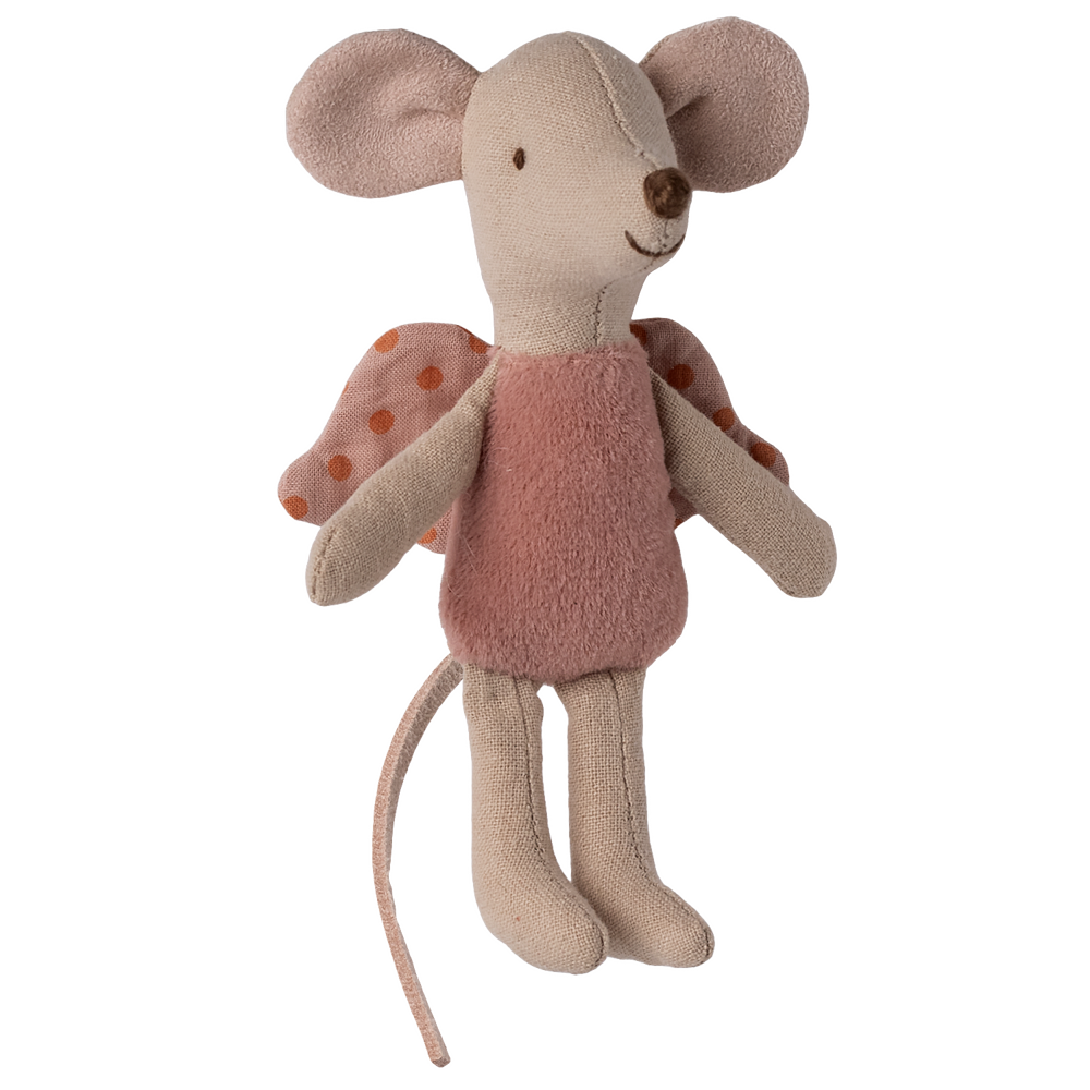 Maileg Fairy Mouse, Little - Rose, front view