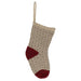 Maileg Christmas stocking in soft grey with red heel and toe, 14-3620-02