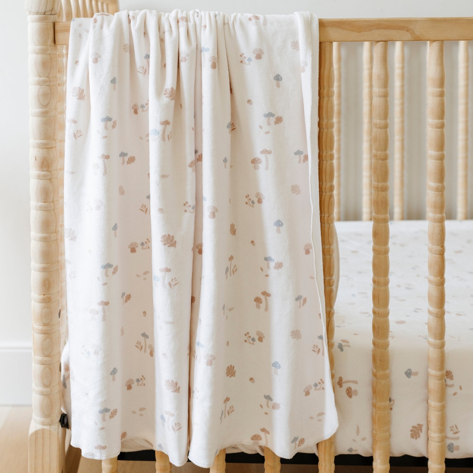 Mushroom Minky Stretch Luxe Swaddle — main product photo
