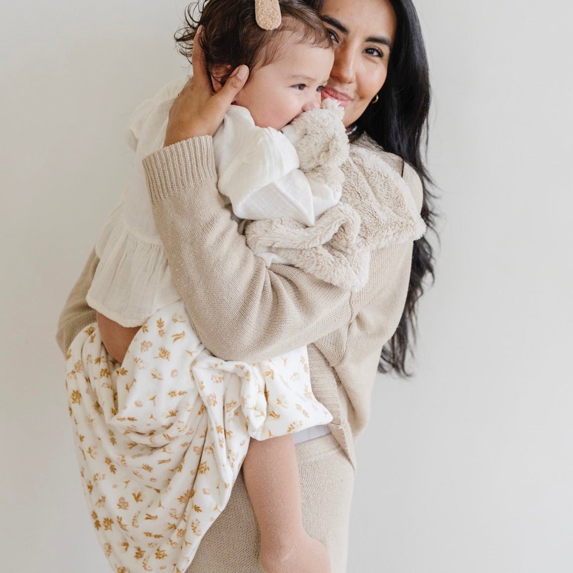 Floral Minky Stretch Receiving Blanket — gallery photo 4