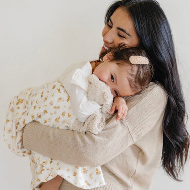 Floral Minky Stretch Receiving Blanket