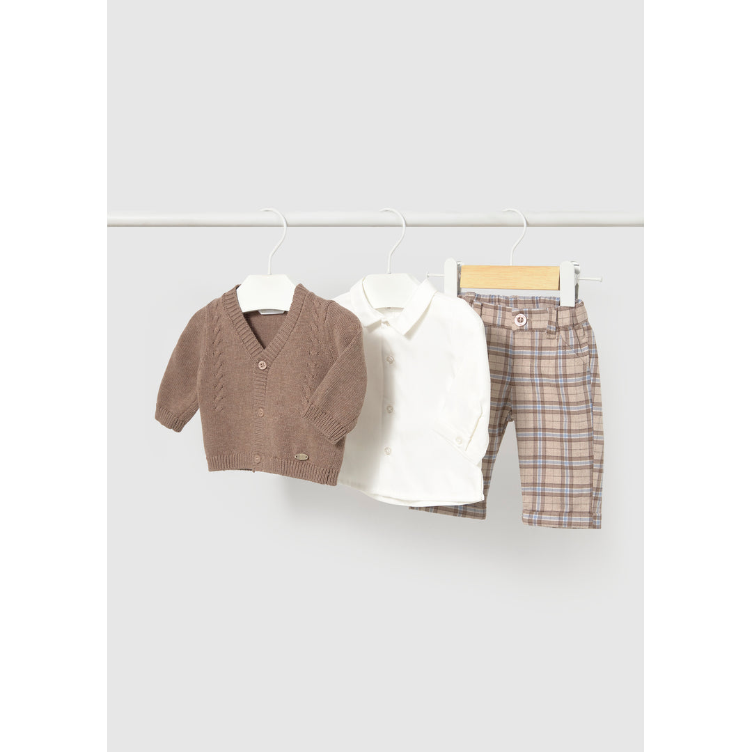 Brownie Pants And Cardigan Shirt Set 2531
