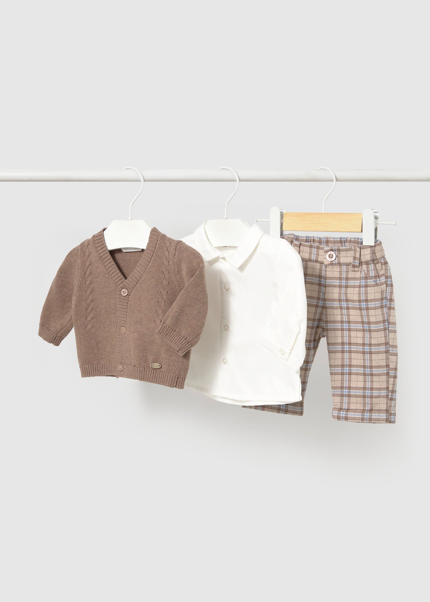 Brownie Pants And Cardigan Shirt Set 2531