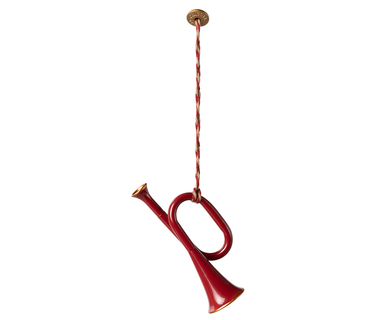 Metal Ornament Trumpet, Red — main product photo