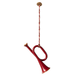 Metal Ornament Trumpet, Red — main product photo