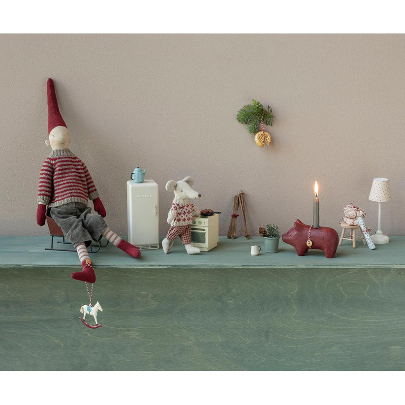 Metal ornament, Rocking horse - Red — gallery photo 2