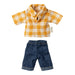 Dad Mouse Yellow Check Shirt & Pant