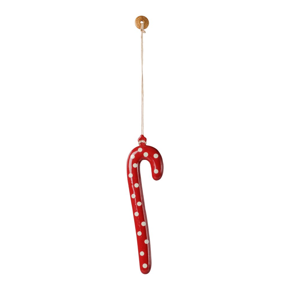 Metal Ornament, Sugar Cane Dot Candy Cane