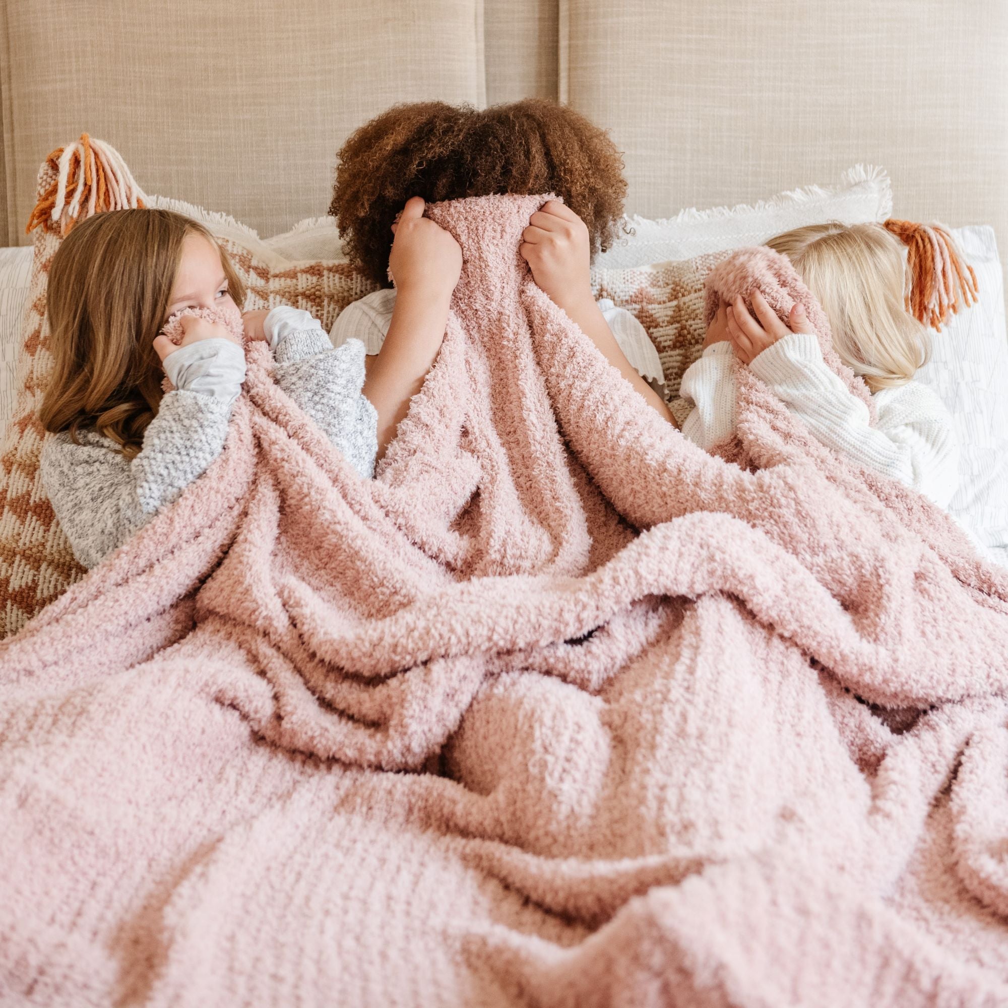 Cameo Pink Ribbed Bamboni Receiving Blanket — gallery photo 4