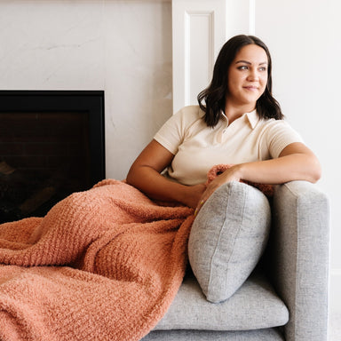 Sun-kissed Ribbed Bamboni Receiving Blanket — gallery photo 2