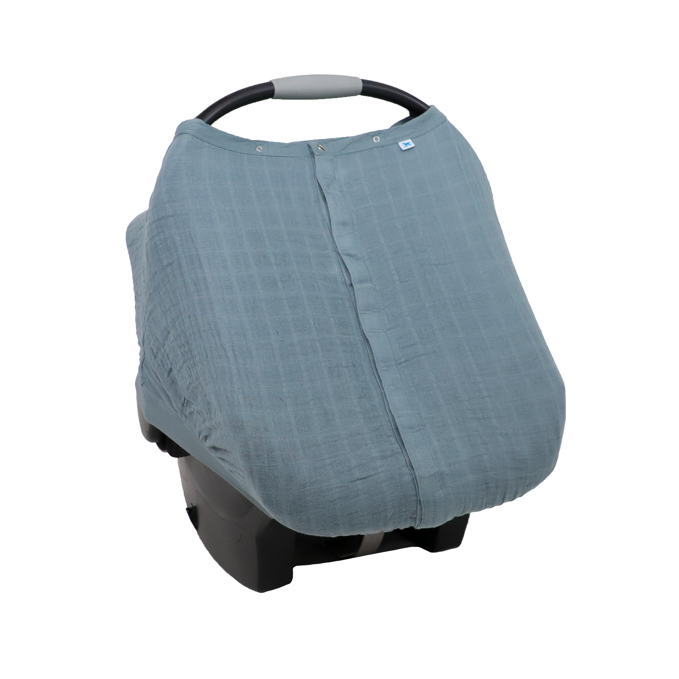 Cotton Muslin Car Seat Canopy- Sea