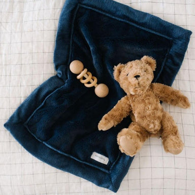 Navy Mini Lush Blanket — gallery photo 2