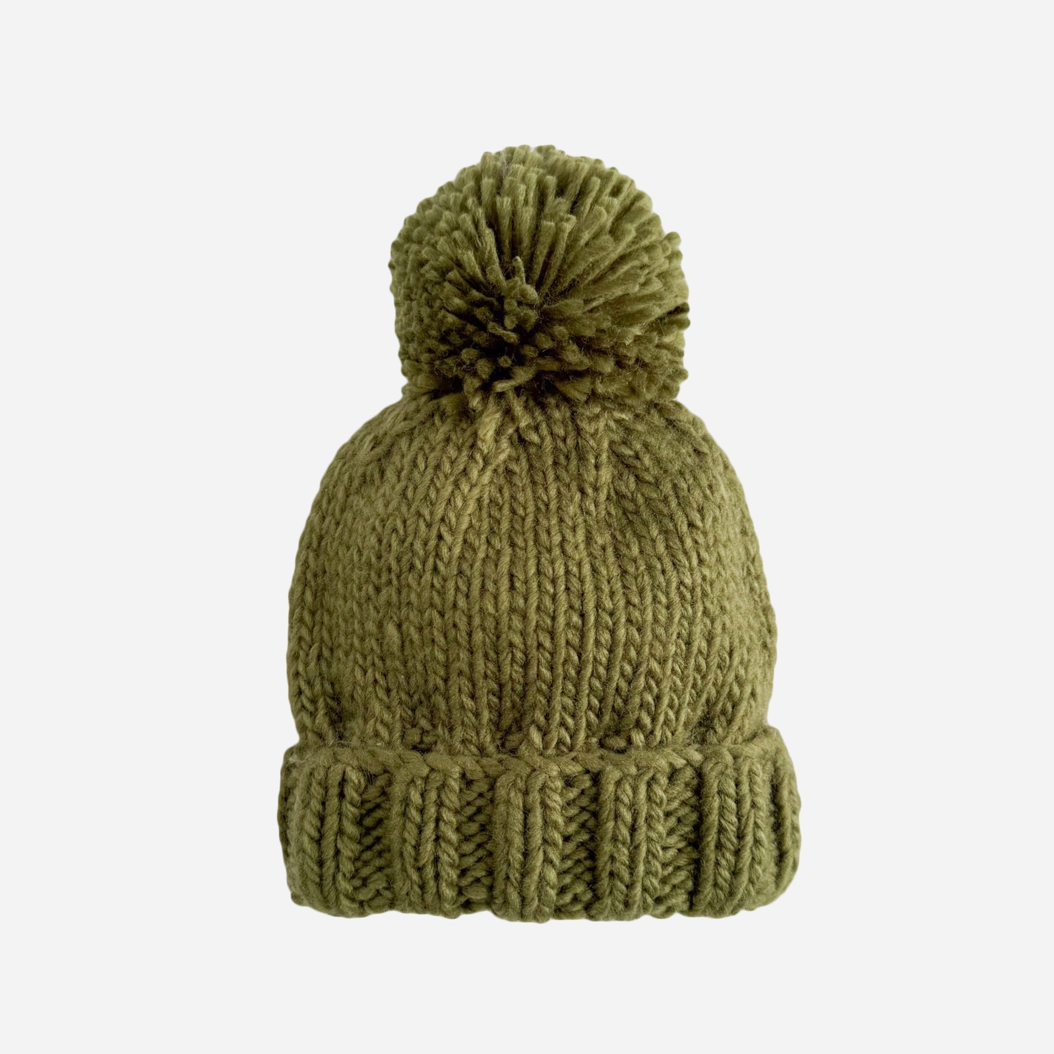 The Blueberry Hill Classic Pom Hat in Moss