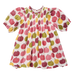 Girls Puff Sleeve Stevie Pink Delicious Apple Dress