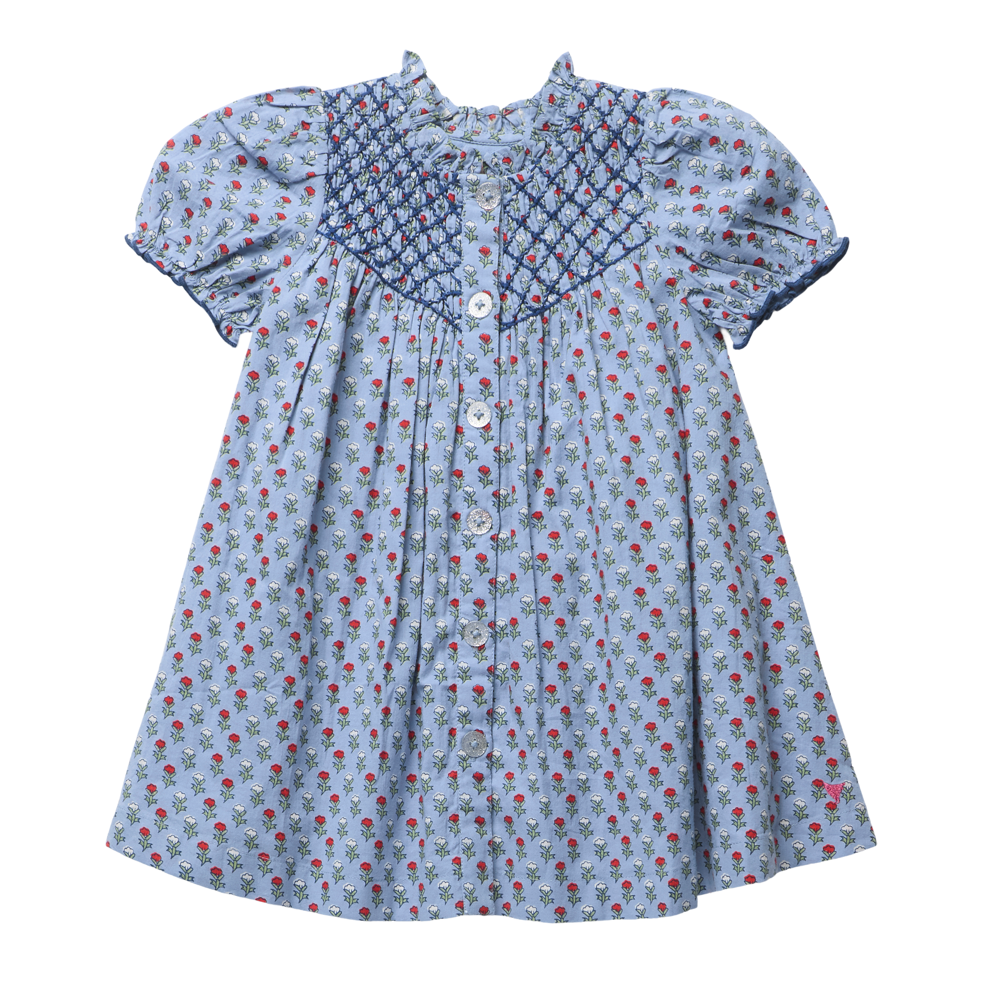 Lucia Blue Carnation Dress
