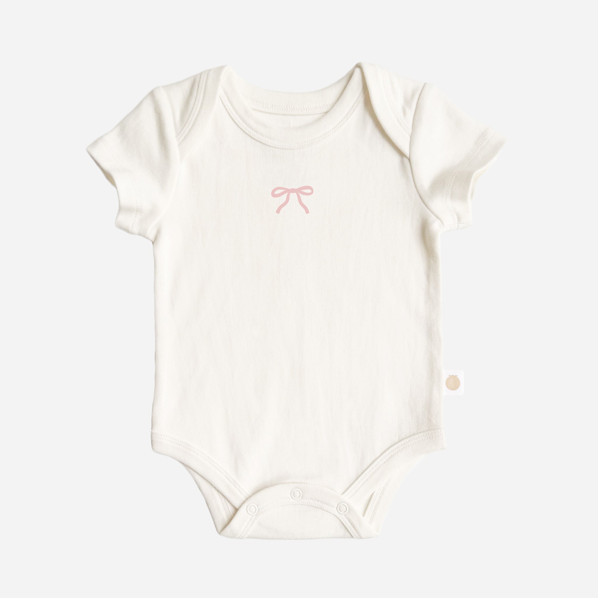 Cream Pink Bow Body Suit Onesie