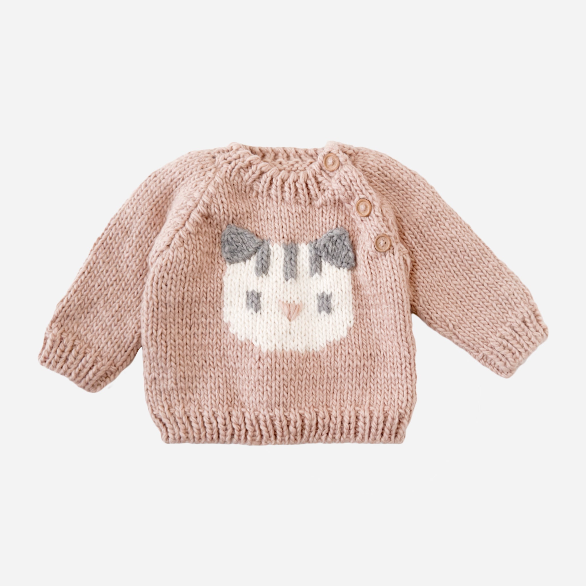 Rose Cat Pullover Sweater