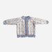 Windowpane Heart Cardigan Blue Checkered