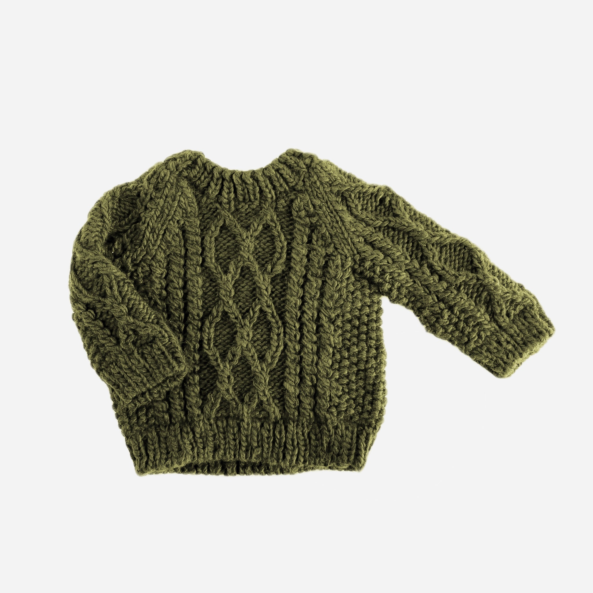 Fisherman Sweater Moss Pullover