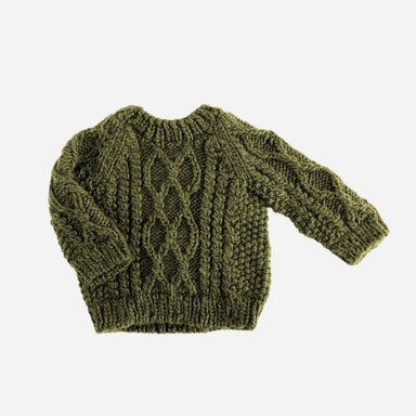 Fisherman Sweater Moss Pullover