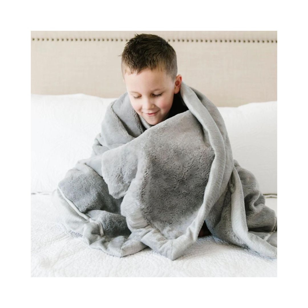 Gray Lush Toddler Blanket