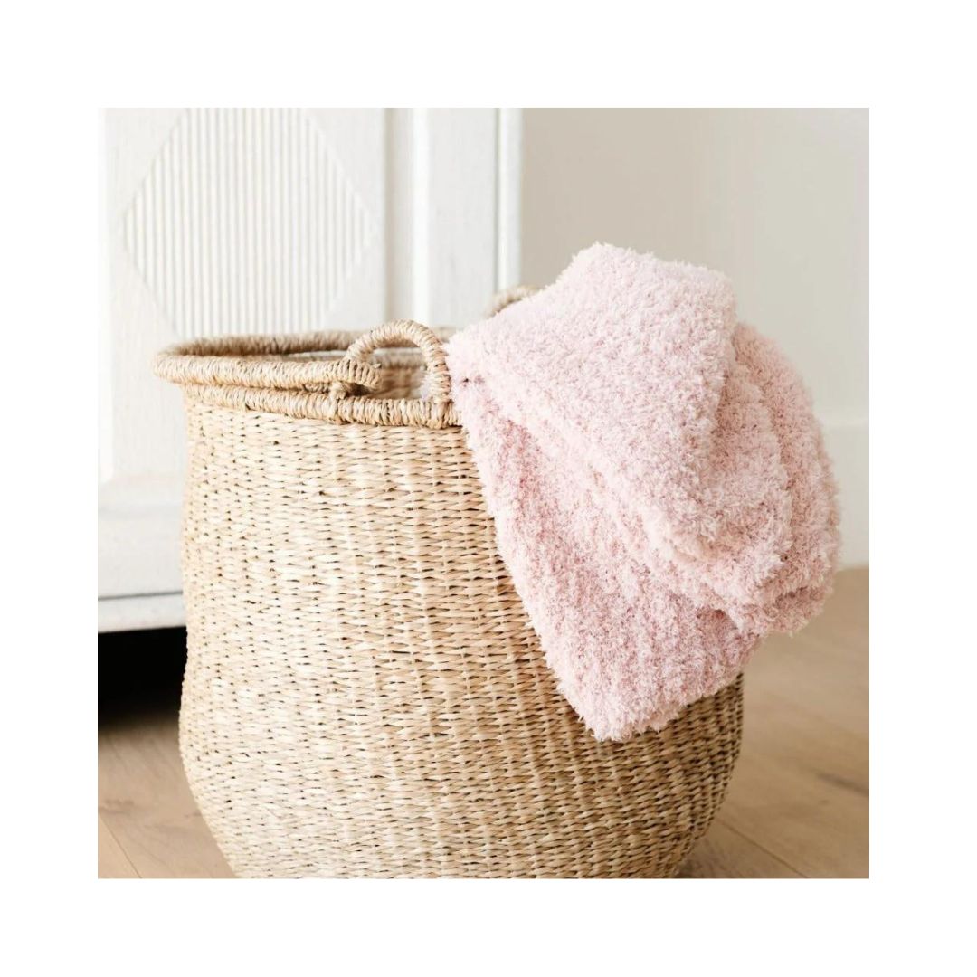 Rose Dust Ribbed Bamboni Receiving Blanket
