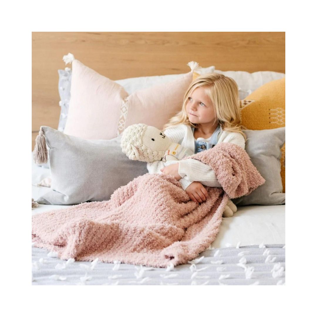 Cameo Pink Ribbed Bamboni Receiving Blanket