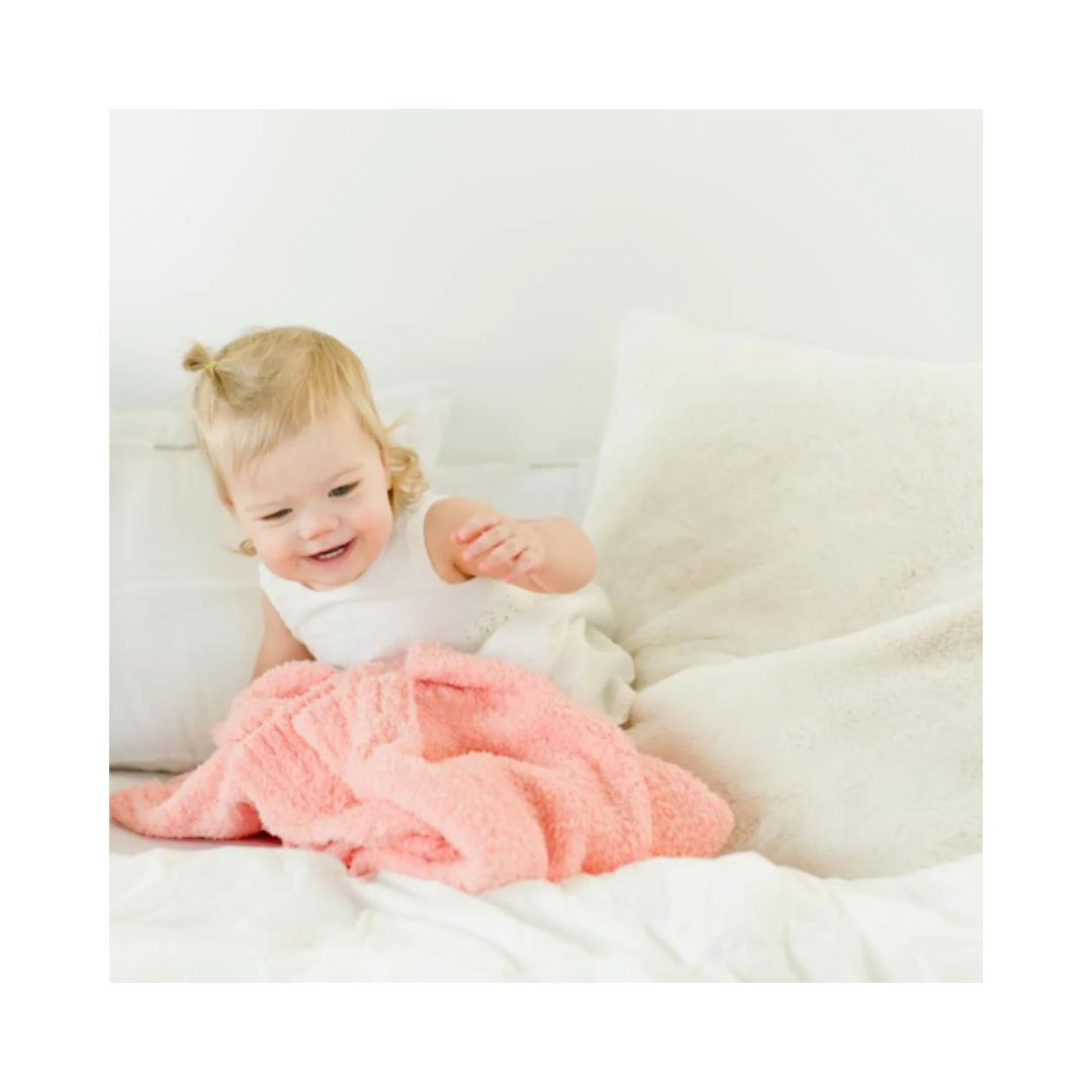 Peach Bamboni Mini Blanket