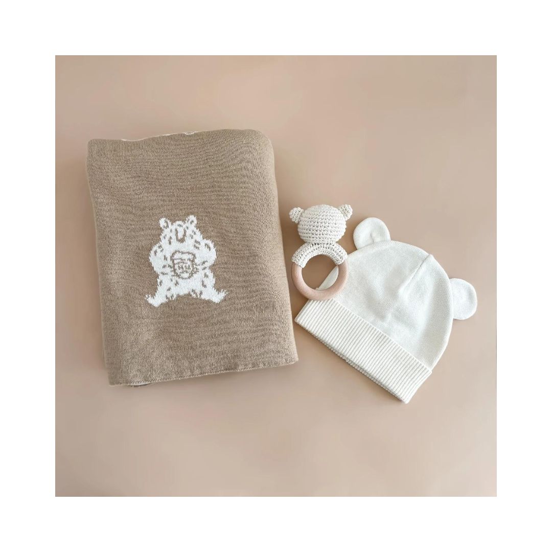 Cotton Baby Honey Bear Gift Set
