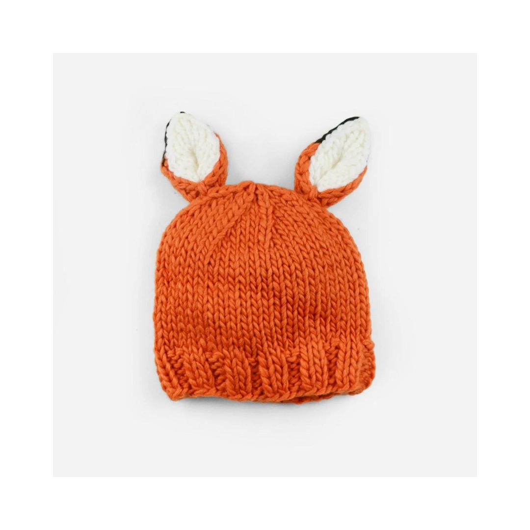 Orange Rusty Fox Knit Beanie