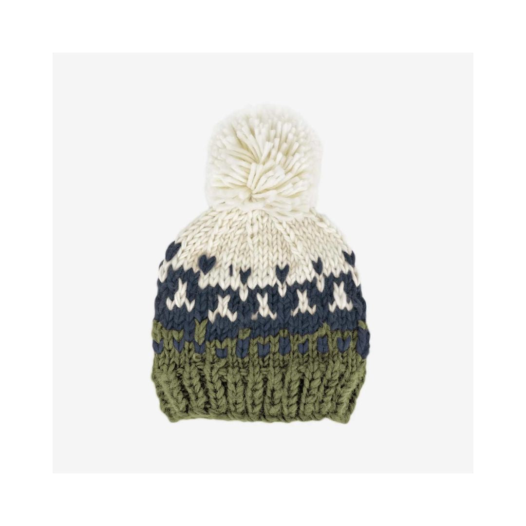 Olive Nell Stripe Knit Beanie