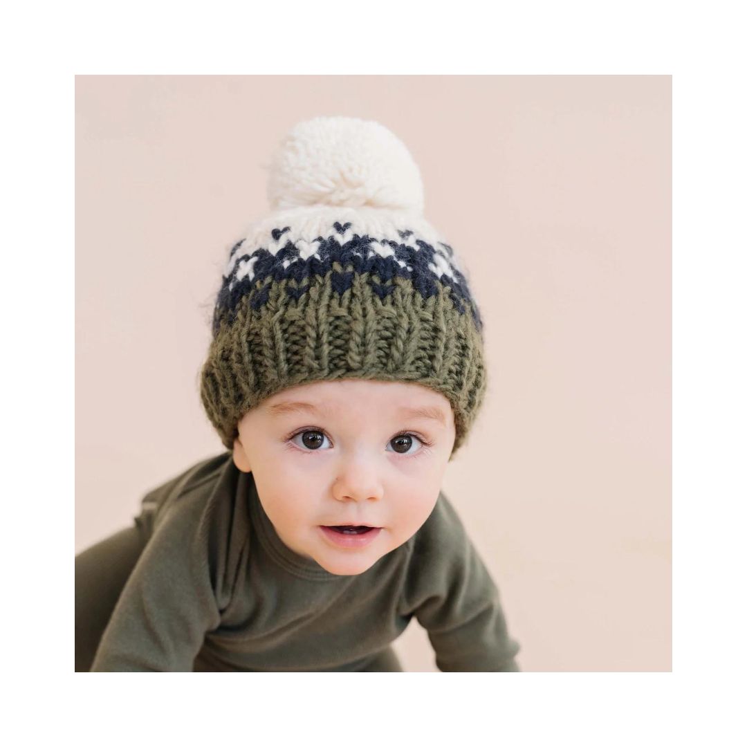 Olive Nell Stripe Knit Beanie