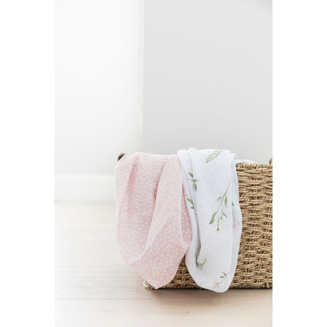 Floral Fields Cotton Muslin 2-pack Swaddles